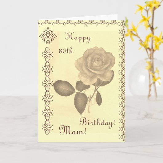 Mama -- Thgeburtstag Karte (Gelbe Blume)