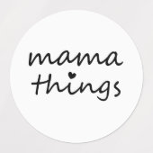 Mama Things First Mothers Day New Mom Etiketten (Design 1)