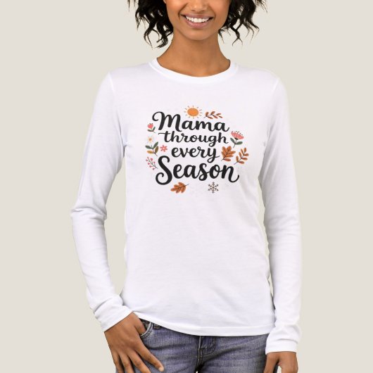 Mama through every season mom appreciation Tri-Blend shirt (Vorderseite)