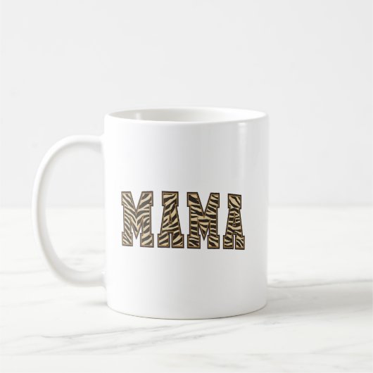 MAMA Tierdruck Bogen-Schriftzug Kaffeetasse (Links)