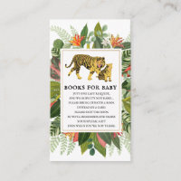 Mama Tiger Botanical Baby Shower Book Request Encl