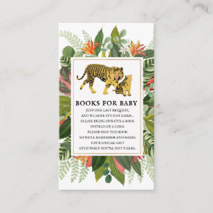 Mama Tiger Botanical Baby Shower Book Request Encl Begleitkarte