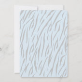 Mama Tiger Carry Cub Blue Baby Dusche Einladung (Rückseite)