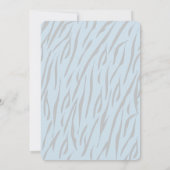 Mama Tiger & Cub Blue Boy Kinderdusche Einladung (Rückseite)