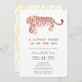 Mama Tiger Cub Gender Neutral Baby Shower Card Einladung (Vorne/Hinten)