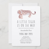 Mama Tiger & Cub Kraft Papier Kinderdusche Einladu Einladung (Vorderseite)