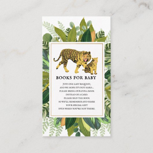Mama Tiger Greenerenery Baby Shower Book Request E Begleitkarte (Vorderseite)