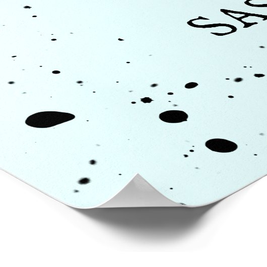 Mama Tiger Paint Spritzer Blue Boy Baby Dusche Poster (Ecke)