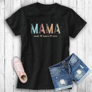 Mama Tiger Personalisierte Mutter Geschenke Kinder T-Shirt