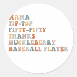 Mama Tip-Top 55 Dank Huckleberry Baseba Runder Aufkleber