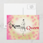 Mama Titel Queen Postcard Horizontale Vorlage Postkarte (Vorne/Hinten)