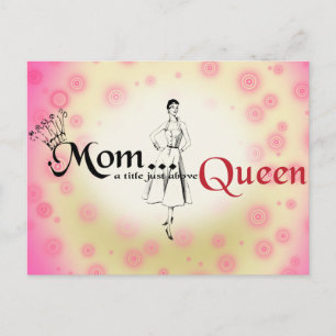 Mama Titel Queen Postcard Horizontale Vorlage Postkarte