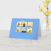 Mama-to-be Baby Boy Animals in Windows Card Karte (Gelbe Blume)