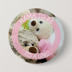 Mama to be, Baby-Duschknopf, Teddy Bears Button