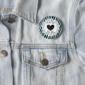 Mama to be blue black Heart Baby Shooting Button (Beispiel)
