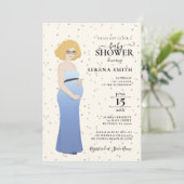 MAMA-to-BE-DUSCHE Einladung (Stehend Vorderseite)