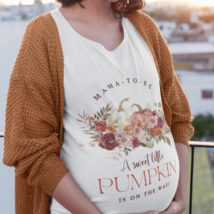 Mama-to-Be 'ein süßer kleiner Kürbis' Baby Shower T-Shirt