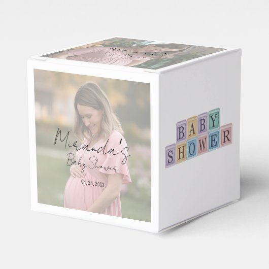 Mama-to-be-Foto Babydusche Geschenkschachtel (Vorderseite)