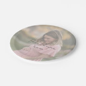 Mama-to-be-Foto Babydusche Pappteller (Schrägansicht)