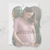 Mama-to-be-Foto Kinderdusche Einladung (Rückseite)