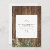 Mama to be Foto Rustic Baby Shower Einladung (Rückseite)