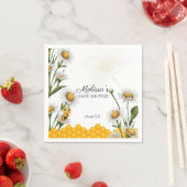 Mama to be Honeycomb White Daisy Blume Serviette (Beispiel)