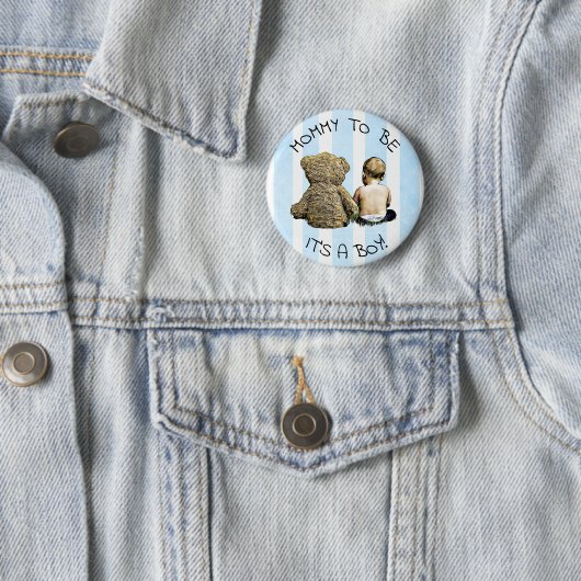 Mama to be, It a boy, Baby Shower Button (Beispiel)