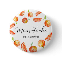 Mama-to-be kleine Süsse Kinderdusche Orange Custom