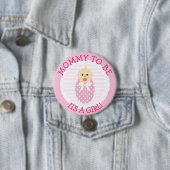 Mama to be, Pink Newborn Baby Shower Button (Beispiel)