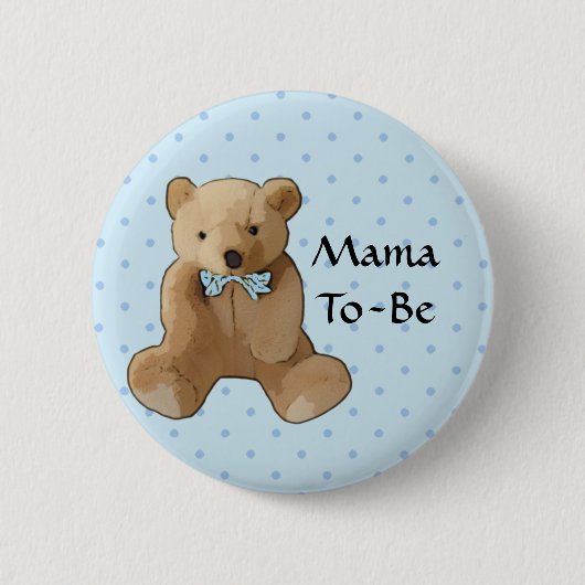 Mama to be Teddy Bear Baby Shooting Button (Vorderseite)