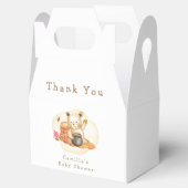 Mama to be Teddy Bear Honeycomb Babydusche Geschenkschachtel (Geöffnet)