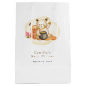 Mama to be Teddy Bear Honeycomb Babydusche Mittlere Geschenktüte (Rückseite)