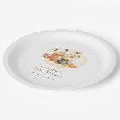 Mama to be Teddy Bear Honeycomb Babydusche Pappteller (Schrägansicht)