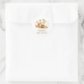 Mama to be Teddy Bear Honeycomb Babydusche Runder Aufkleber (Tasche)