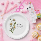 Mama to be Theme Honeycomb Daisy Blume Pappteller (Party)