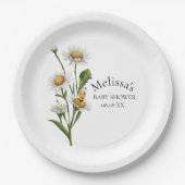 Mama to be Theme Honeycomb Daisy Blume Pappteller (Vorderseite)