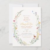 Mama to be Wildblume Boho Chic Baby Girl Shower Einladung (Vorderseite)