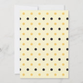 Mama to Bebe Black Yellow Honey Baby Shower Einladung (Rückseite)