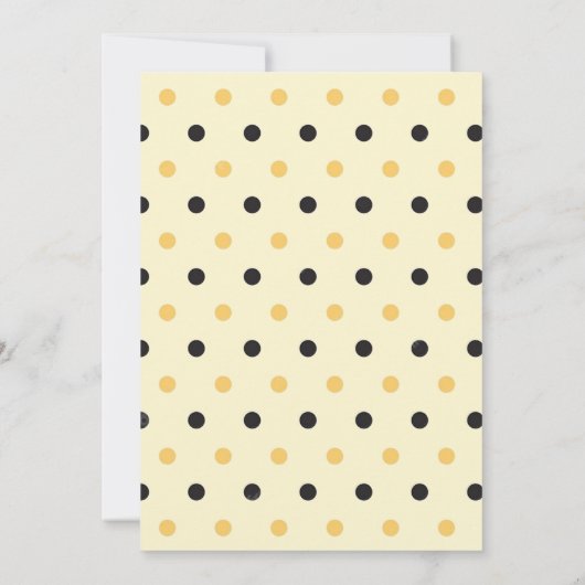 Mama to Bebe Black Yellow Honey Baby Shower Einladung (Rückseite)