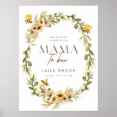 Mama to Bebe Spring Baby Dusche Begrüßungszeichen Poster (Vorne)