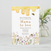 Mama to Bebe Wildblume Boho Mommy Baby Shower Einladung (Stehend Vorderseite)