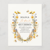 Mama to bebe Wildblume Gender Neutral Baby Shower Flyer (Vorne)