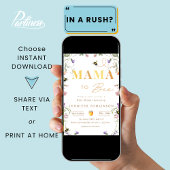 Mama to Bebe Wildblume Spring Baby Shower Einladung