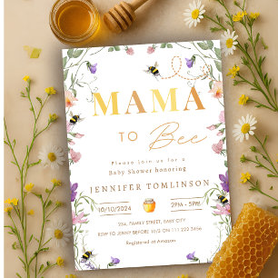 Mama to Bebe Wildblume Spring Baby Shower Einladung