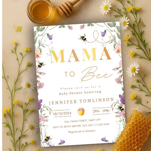 Mama to Bebe Wildblume Spring Baby Shower Einladung