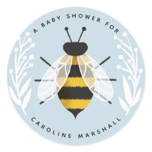 Mama to Bee Baby Boy Showaufkleber