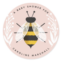 Mama to Bee Baby Girl Duschaufkleber