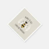 Mama to Bee Baby Shower Decke Cocktail Napkin Serviette (Ecke)