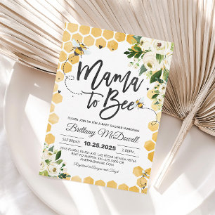 Mama to Bee Baby Shower Einladung