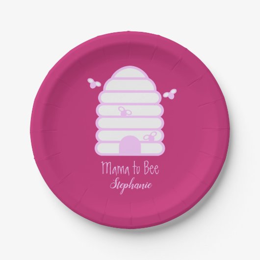 Mama to Bee Baby Shower Paper Teller (Vorderseite)